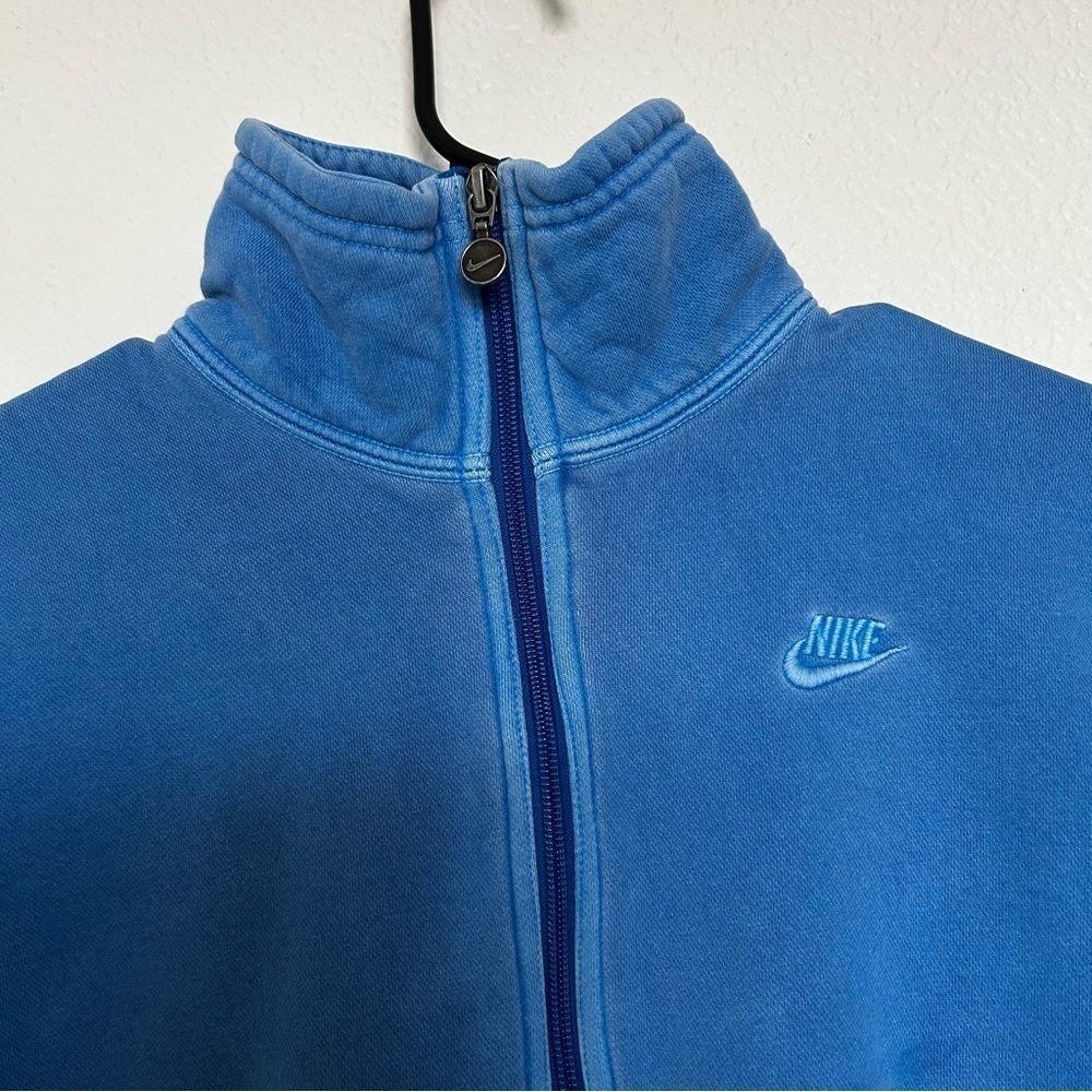 Nike Vintage 2000’s Quater Zip Up Light Faded Blue Sportswear Sweater - Picture 4 of 11